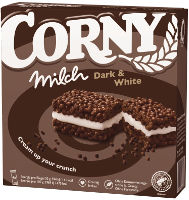 Corny Müsliriegel Milch Dark & White 4x30 g Packung