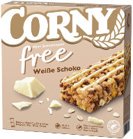 Corny Müsliriegel Free Weiße Schokolade 6x20 g Packung