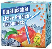 Durstlöscher Eistee Pfirsich-Geschmack Tetra 12x0,50 (Tray)