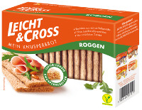 Leicht & Cross Mein Knusperbrot Roggen 125 g Packung