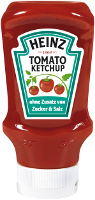 Heinz Tomato Ketchup ohne Zusatz v. Zucker & Salz 400 ml Squeezeflasche