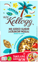 Kellogg No Added Sugar Crunchy Müsli Coconut & Cashew 400 g