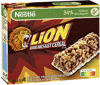 Nestle Lion Riegel mit Frühstückscerealien 4x25 g Packung
