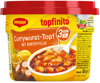 Maggi Topfinito Currywurst-Topf mit Kartoffeln 380 g Becher