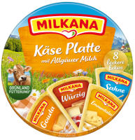 Milkana Käse-Platte Runddose 8 Ecken 200 g Packung
