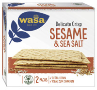 Wasa Delicate Crisp Sesame & Sea Salt 190 g Packung