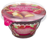 Zentis Frühstücks-Konfitüre Erdbeer-Rhabarber 200 g Becher