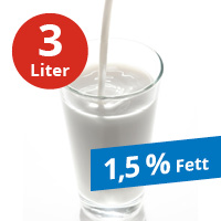 Ja! H-Milch fettarm - 1,5% Fettanteil (3er-Pack - 3x1,00 l)