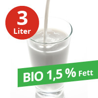 BIO H-Milch fettarm - 1,5% Fettanteil (3er-Pack - 3x1,00 l)